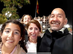 The Hafoka family in Spain. Photo: Supplied