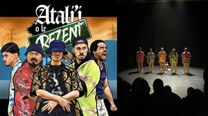 Original live theatre cast. (L) Atali'i o le Crezent (Sons of the Crezent) promotional image by Murphy 'Murphgang' Fagota. (R) Photo from live theatre work. Photo: Desiree Soo Choon