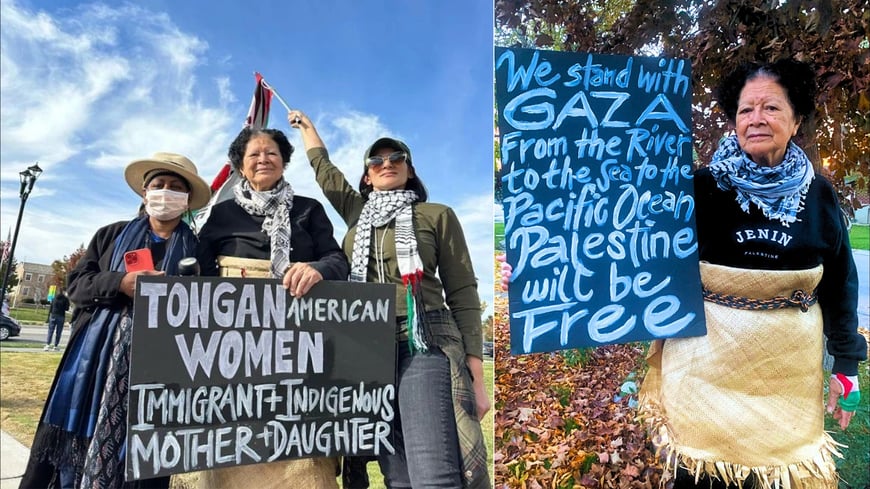 Tongan artist takes a stand against oppression in Palestine through…
