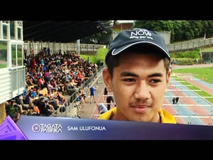 Tongan Sam Ulufonua junior discus and shot put champion Tagata Pasifika TVNZ 12 April 2012