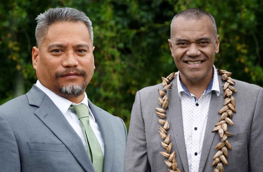 Teanau Tuiono and Fa’anana Efeso Collins move up the ranks of The Green Party list for 2023 election