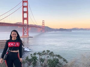 Cecilia in USA before the pandemic. Photo: Provided