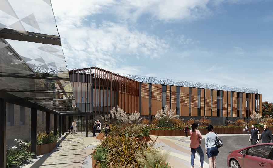 An artist's impression of the planned north building for renal services, radiology, breast care and screening services which will be built as part of the Manukau Health Park redevelopment.