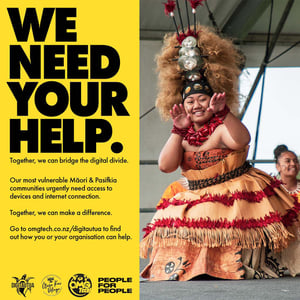 Eteroa Lafaele has put the tech call-out to the community, asking for funds or donated laptops