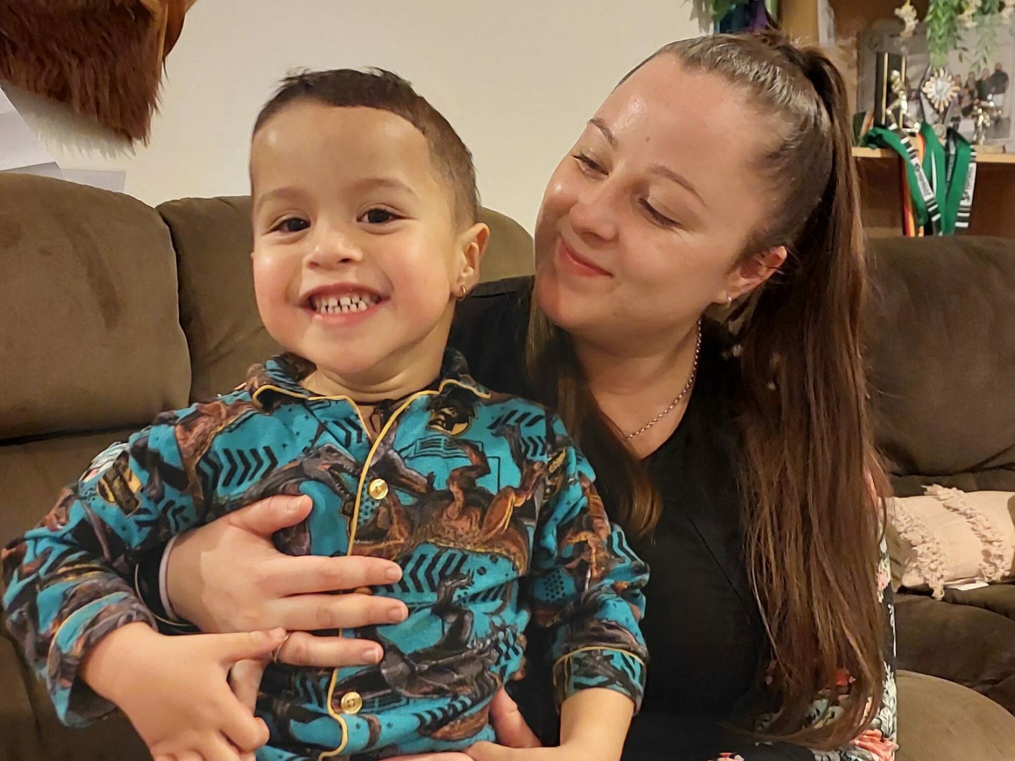 Clendon Kauri Kid parent Amanda Tupaea and son/Photo supplied