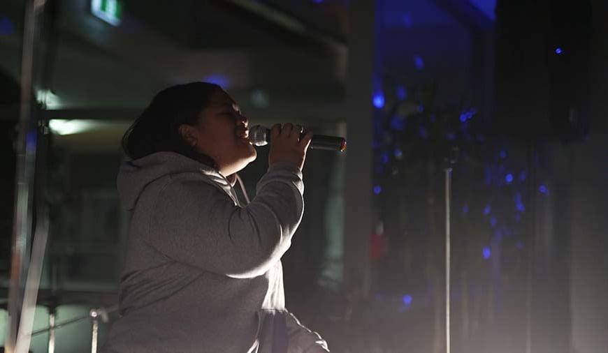 Open mic night promoting local talent