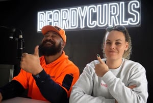 BeardyCurls husband and wife duo Charles and Jessica. Photo: Facebook