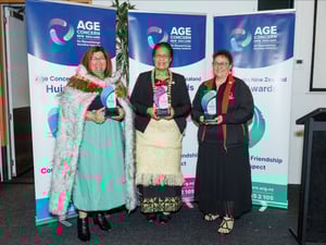 Malia Hamani recognised for her work at the Age Concern New Zealand Huia Awards