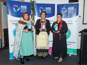 Malia Hamani recognised for her work at the Age Concern New Zealand Huia Awards