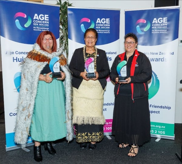 Malia Hamani recognised for her work at the Age Concern New Zealand Huia Awards