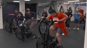 group working out at buttabean