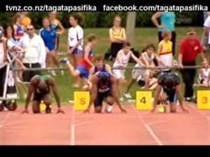 The current men’s under 19 national sprint champion is Niuean Tagata Pasifika TVNZ 4 Mar 2010