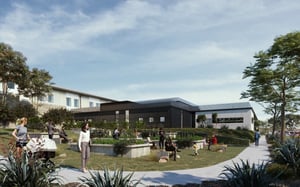 A preliminary design of the new theatre building, which is expected to be part of the Manukau Health Park redevelopment.