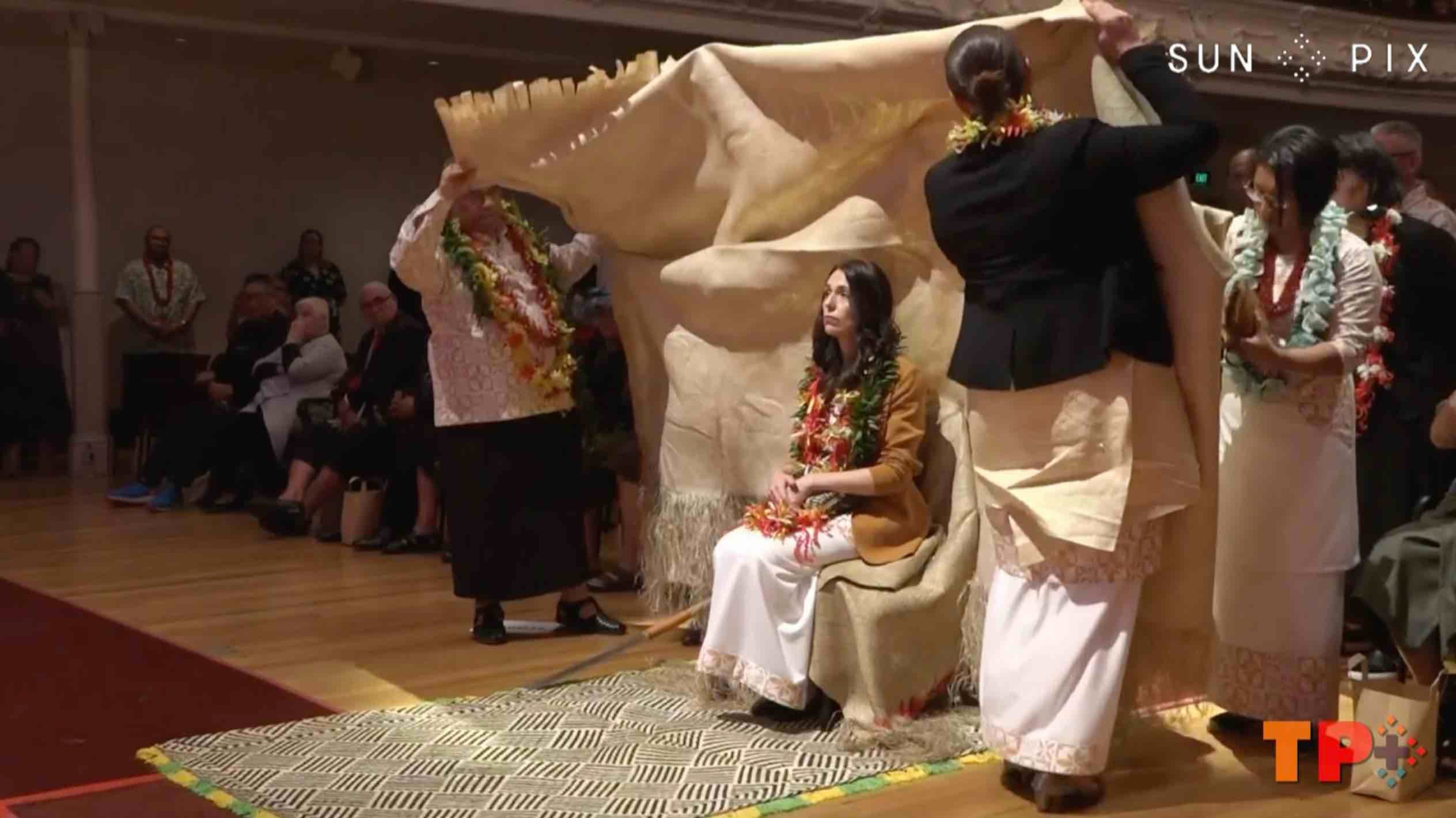 dawn raids government apology - Ifoga with Prime Minister Jacinda Ardern