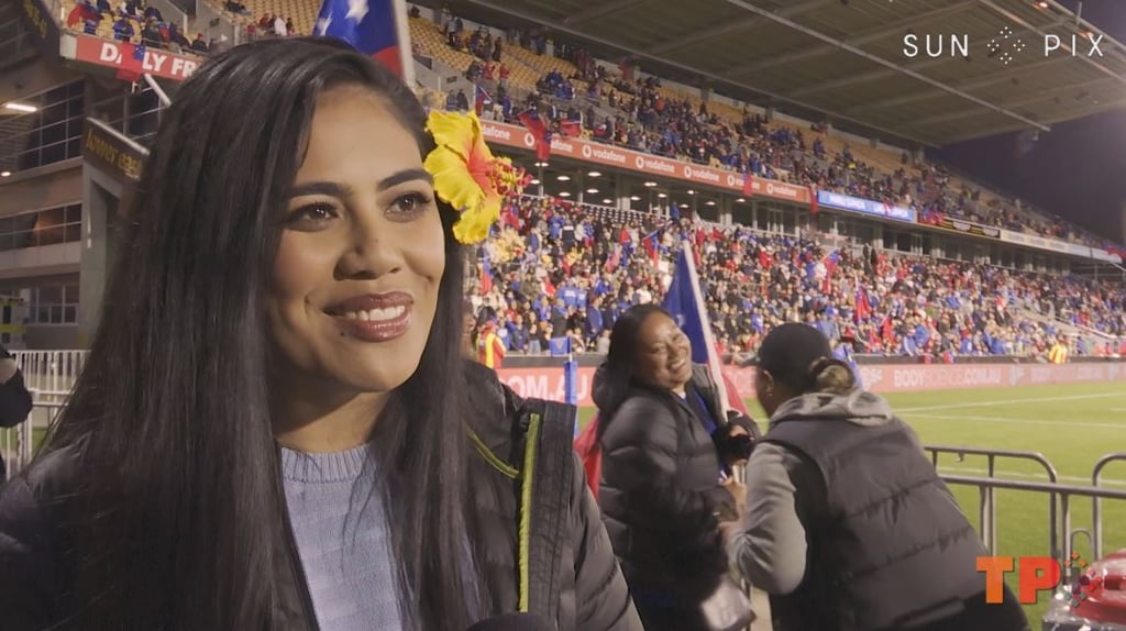 Fonoifafo Mcfarland Seumanu at Manu Samoa Ikale Tahi Tonga game Auckland
