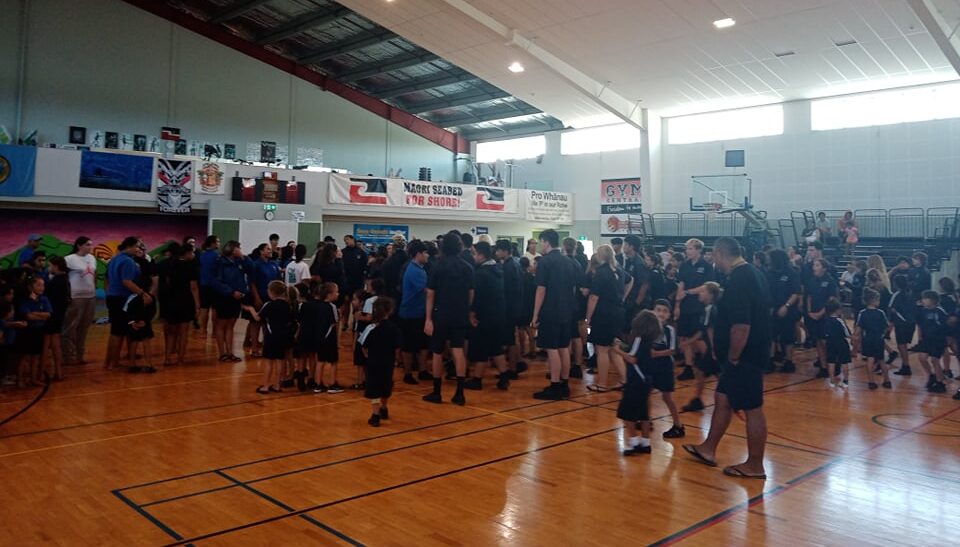 Students from Kaitaia Abundant Life School hunkered down at Te Rangi Aniwaniwa School as coastal areas around Aotearoa were issued with a tsunami warning