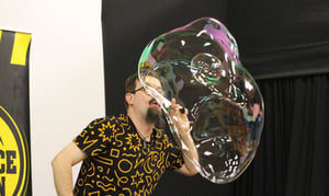 Science In A Van's Alan Worman is looking forward to when the only bubbles he talks about are the ones he blows up. (Photo: Supplied)