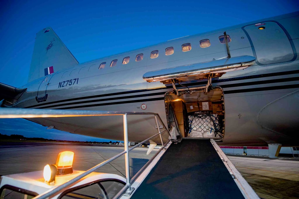 A Royal New Zealand Air Force Boeing 757 aircraft from 40 Squadron delivers PPE to Papua New Guinea to assist the Government of Papua New Guinea’s Covid prevention measures. Photo: RNZAF