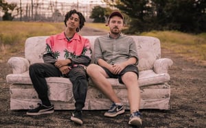 Villa Junior Lemanu with director Brendan Canty. Photo: Belinda Bradley