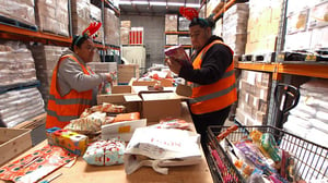 The Christmas spirit is all-a-buzz at the St Vinnies Foodbank in Onehunga