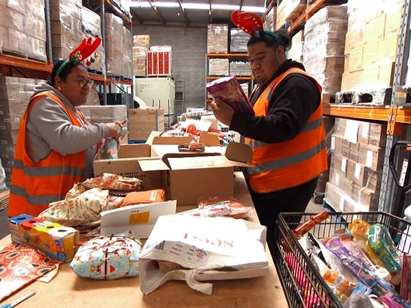 The Christmas spirit is all-a-buzz at the St Vinnies Foodbank in Onehunga