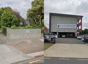 De La Salle College and McAuley have one positive case each. Photo: Google Maps