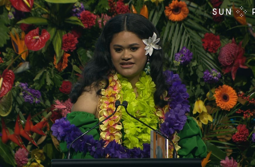 Pacific Emerging Leadership Award Winner Vaiola Tauti’s speech | SunPix Awards 2022