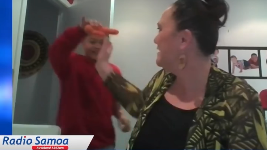 Just an average day at the home office for Carmel Sepuloni PHOTO: Carmel Sepuloni MP