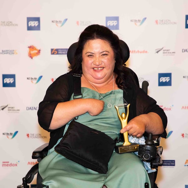 Lusi Faiva wins Spirit of Attitude award at the 2020 Attitude Awards