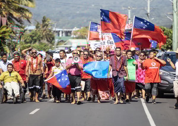 Hundreds march in support of Samoan judiciary