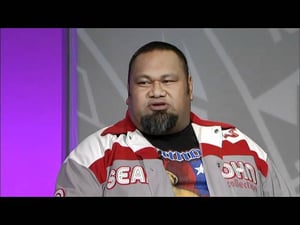 Studio interview with Laughing Samoans Tofiga Fepulea’i