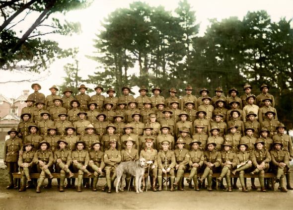 Cook Islands Soldiers WWI in colour