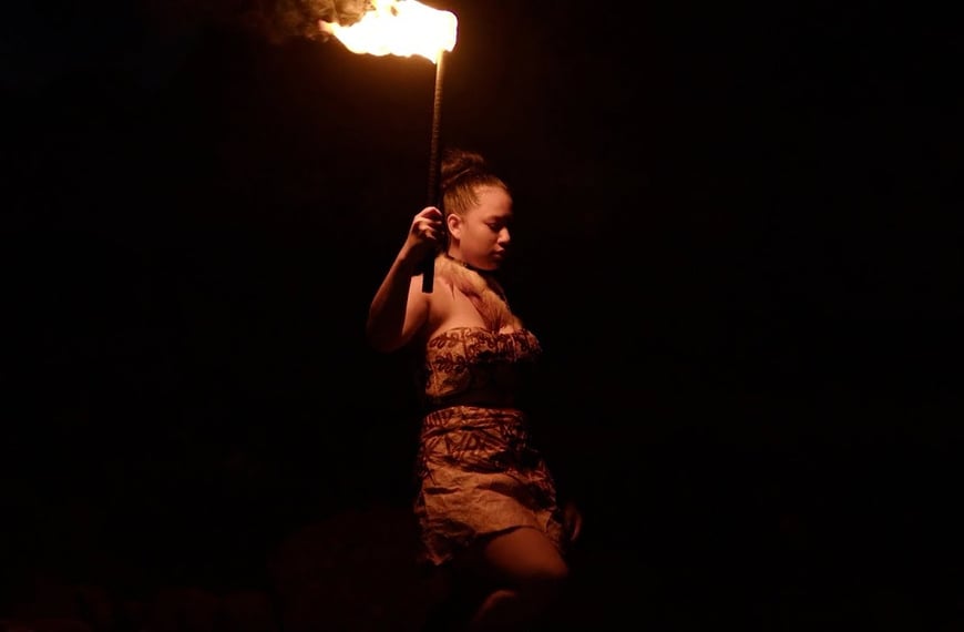 Polynesian women channel their inner warrior at the Siva Afi Festival 2022
