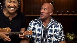 The Rock’s mum crashes his interview, sings classic Samoan kids song