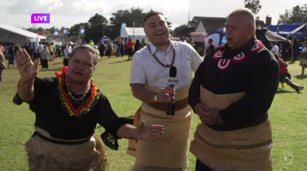Tongan punake (master artist) Milika Pusiaki at Polyfest. Photo: Tagata Pasifika