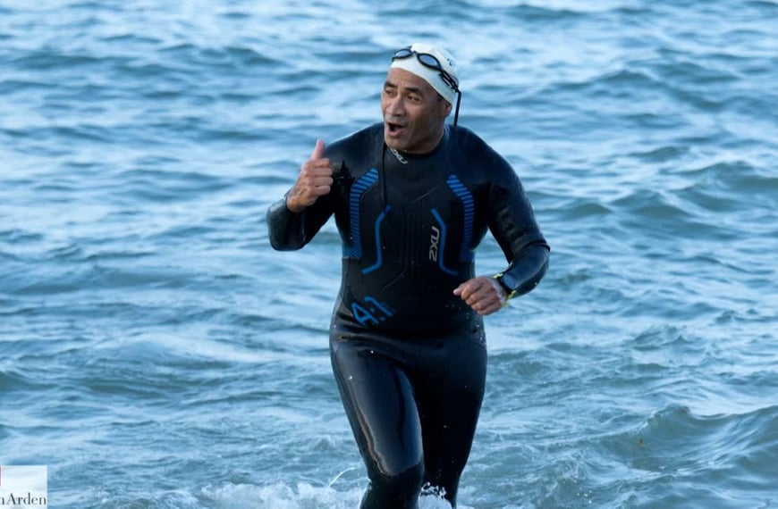 56-year-old athlete on track to complete 18th Ironman competition