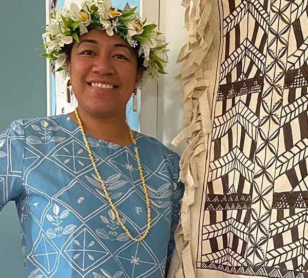 Cora-Allan Wickliffe creates tapa-inspired garments with Australian label Nancybird