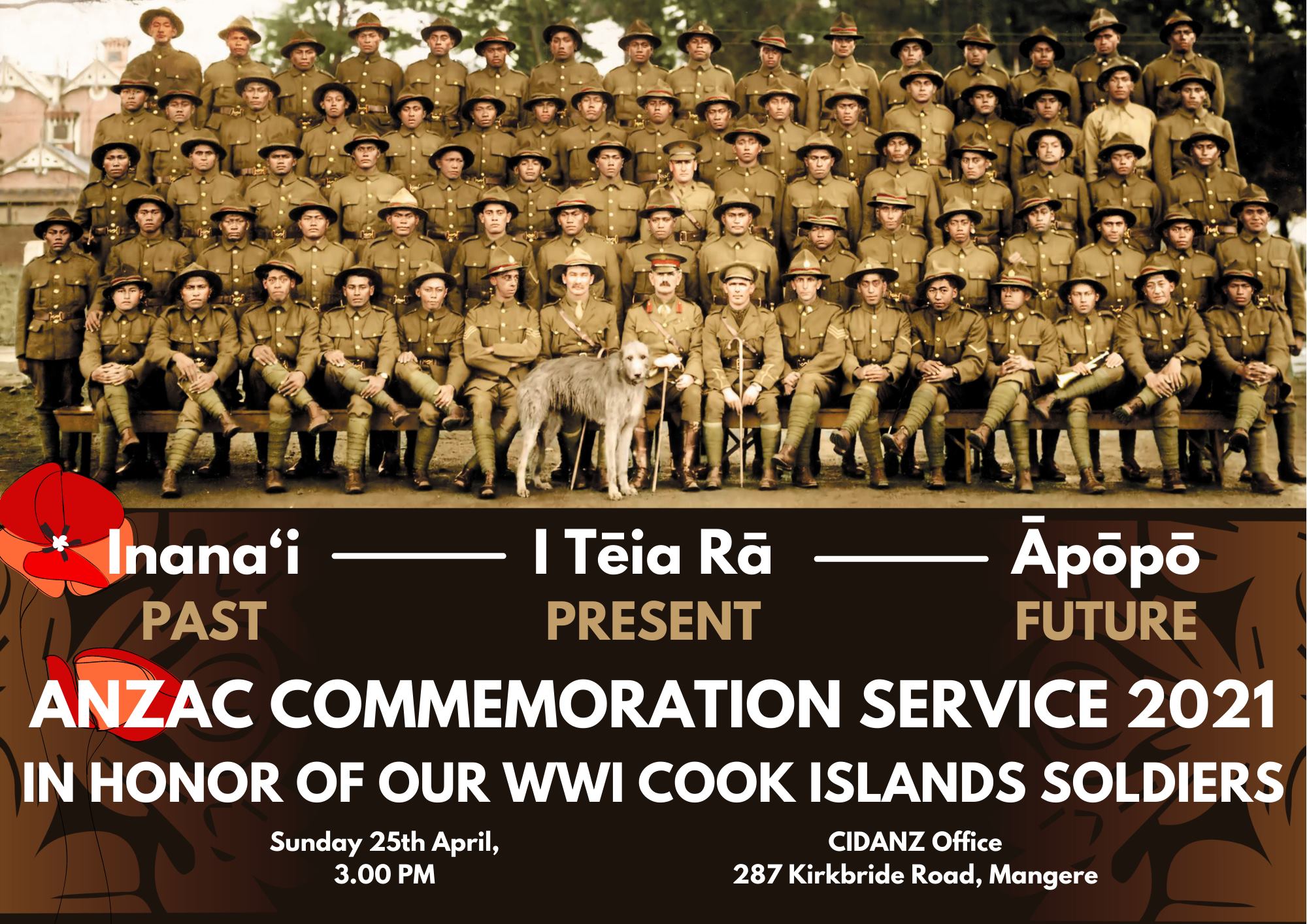 Cook Islands soldiers will be commemorated by the Cook Islands ANZAC Committee