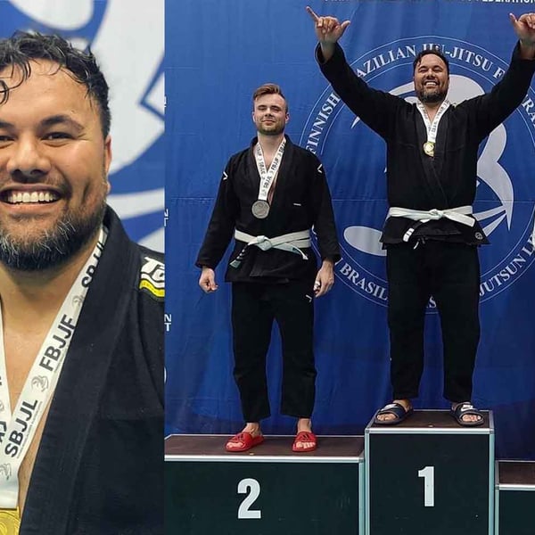 Cook Island athlete strikes gold in the Finnish Brazilian Jiu-Jitsu Federation tournament