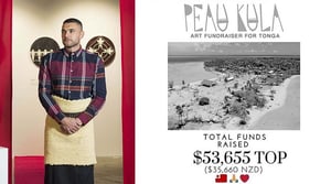Together, artists Benjamin Work & Elliot O'Donnell orchestrated a fundraising relief fund under the banner of Peau Kula. Photo: Benjamin Work/Instagram